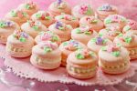 Baby Shower Ideas for Girls for a Memorable Baby Shower Close Up of a Serving Tray of Pink French Macarons