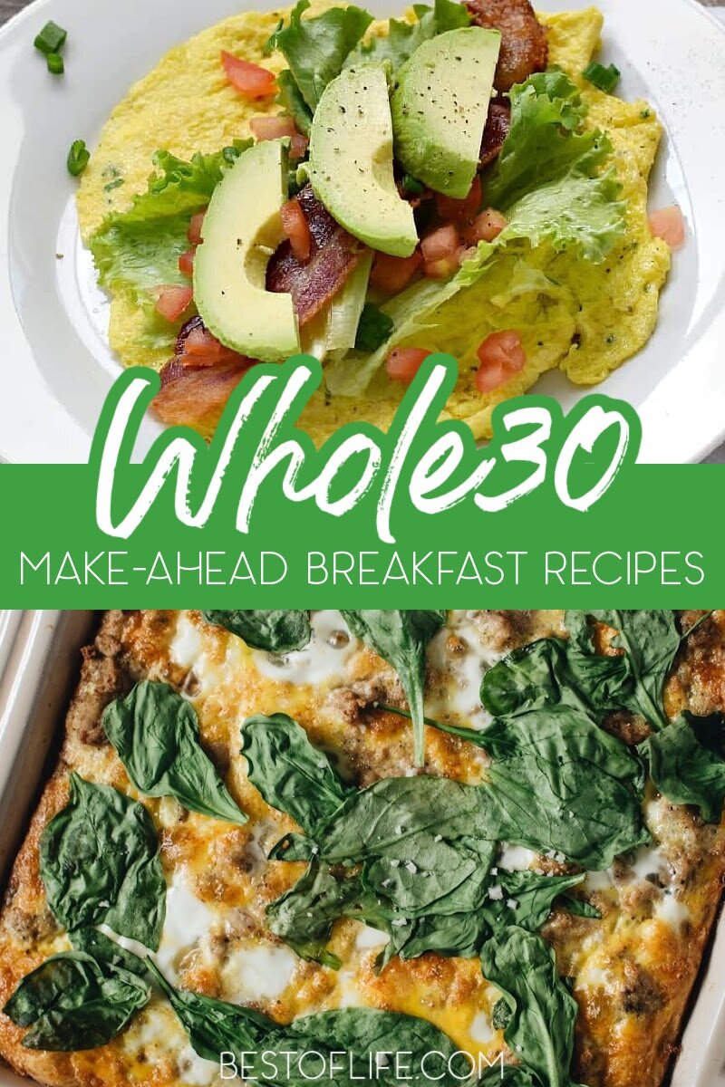 These make ahead Whole30 breakfast recipes are the perfect way to kick start your weight loss! These easy recipes are perfect for your healthy lifestyle and meal planning. Whole30 Breakfast Casserole Recipes | Breakfast No Eggs Whole30 | On the Go Breakfast Recipes Whole30 | Weight Loss Recipes | Whole30 Breakfast Hash | Make Ahead Breakfast Recipes | Make Ahead Weight Loss Recipes | Whole30 Breakfast Recipes #whole30recipes #weightloss