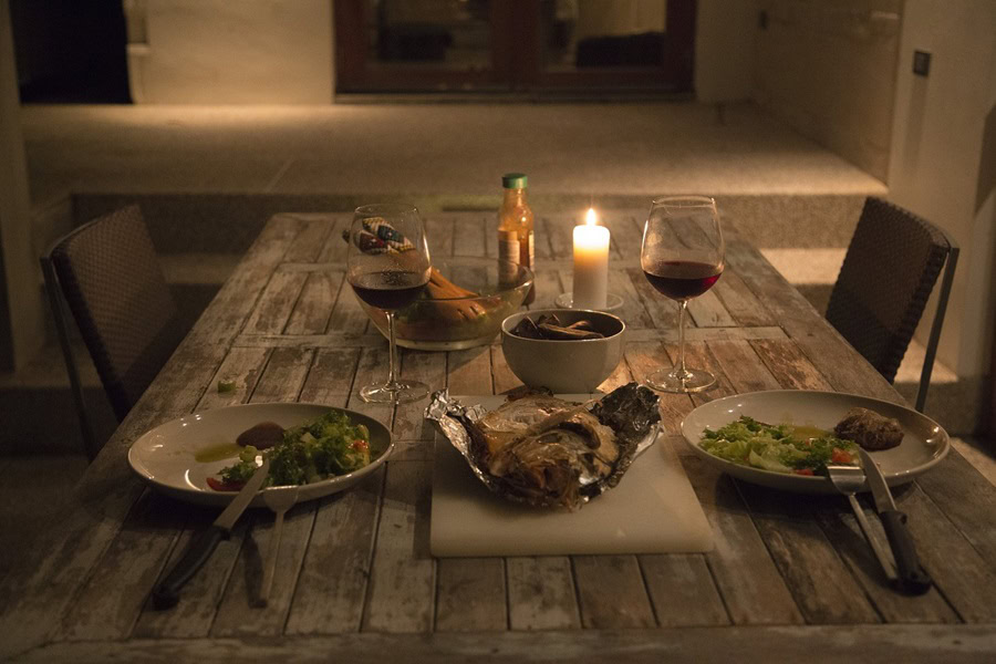 Easy Date Night Recipes a Table Set for Two in a Room with Dim Lighting