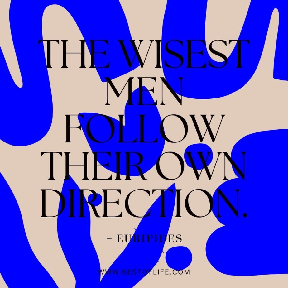 Quotes About Direction and Purpose The wisest men follow their own direction. - Euripides