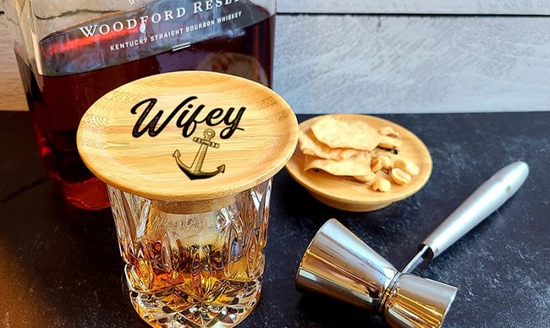 Nautical Themed Cocktail Topper Wifey with Anchor