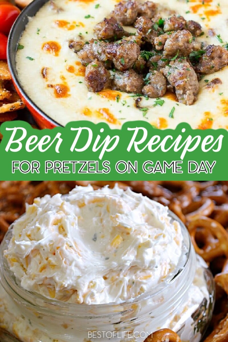 Enjoy a salty snack with an easy-to-make beer dip for pretzels during your next game day rooting for your favorite team. Easy Game Day Recipes | Best Game Day Recipes | Best Dip Recipes for Game Day | Easy to Make Dip Recipes | Pretzel Dip for Parties | Party Dip Recipes | Game Day Ideas #partyrecipes #gameday via @thebestoflife