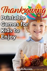 Thanksgiving Printable Games for Kids : The Best of Life