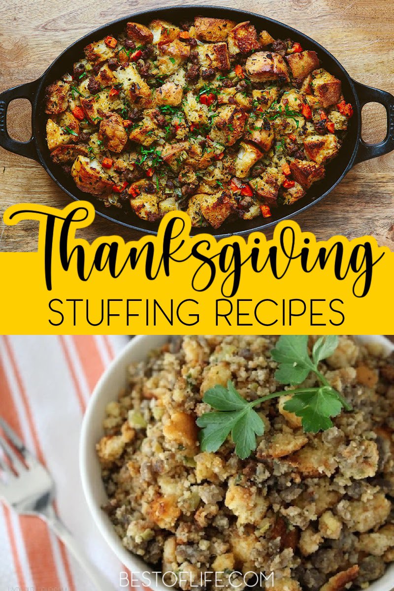 The best stuffing recipes can elevate your Thanksgiving meal with ease and celebrate the holiday with a traditional side dish recipe. Thanksgiving Recipes | Thanksgiving Side Dish Recipes | Stuffing Recipes with Sausage | Cornbread Stuffing Recipes | Unique Thanksgiving Recipes | Holiday Recipes | Holiday Side Dish Recipes #thanksgivingrecipes #holidayrecipes via @thebestoflife