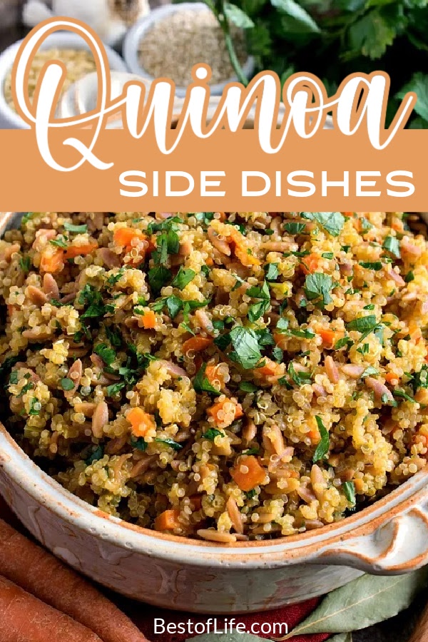 Quinoa side dish recipes can not only help you lose weight, but they can also help improve your health and provide the extra protein you need. Quinoa Recipes | Quinoa Ideas | Healthy Recipes | Easy Recipes | Recipes for Weight Loss | Weight Loss Recipes | Healthy Recipes | Side Dish Recipes for Weight Loss | Low Carb Side Dishes | Keto Side Dishes | Low Carb Quinoa Recipes via @thebestoflife