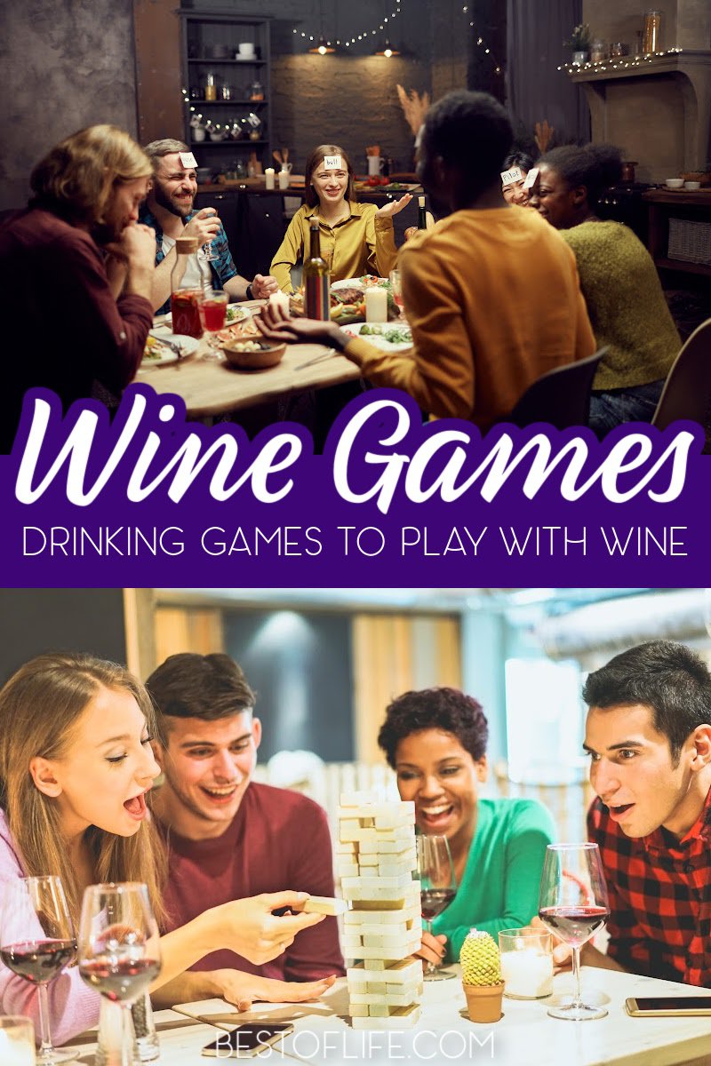 Wine drinking games are perfect for your wine tasting party, happy hour with friends, and even add some fun to an evening with wine at home. Wine Drinking Games | Best Drinking Games | Drinking Games for Parties | Party Drinking Games via @thebestoflife