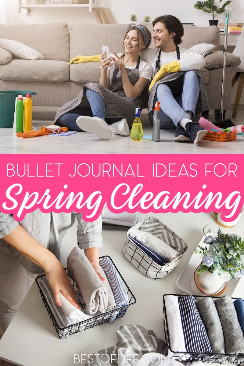 Bullet journal spring cleaning ideas will double as tips for spring cleaning that keep your home and office organized. Bullet Journal Ideas Spring Cleaning | Spring Cleaning List Bullet Journal | Spring Cleaning Bullet Journal Layout | Bullet Journal Spreads | Tips for Bullet Journals | Bullet Journal Supplies | Tips for Cleaning House #bulletjournal #organization