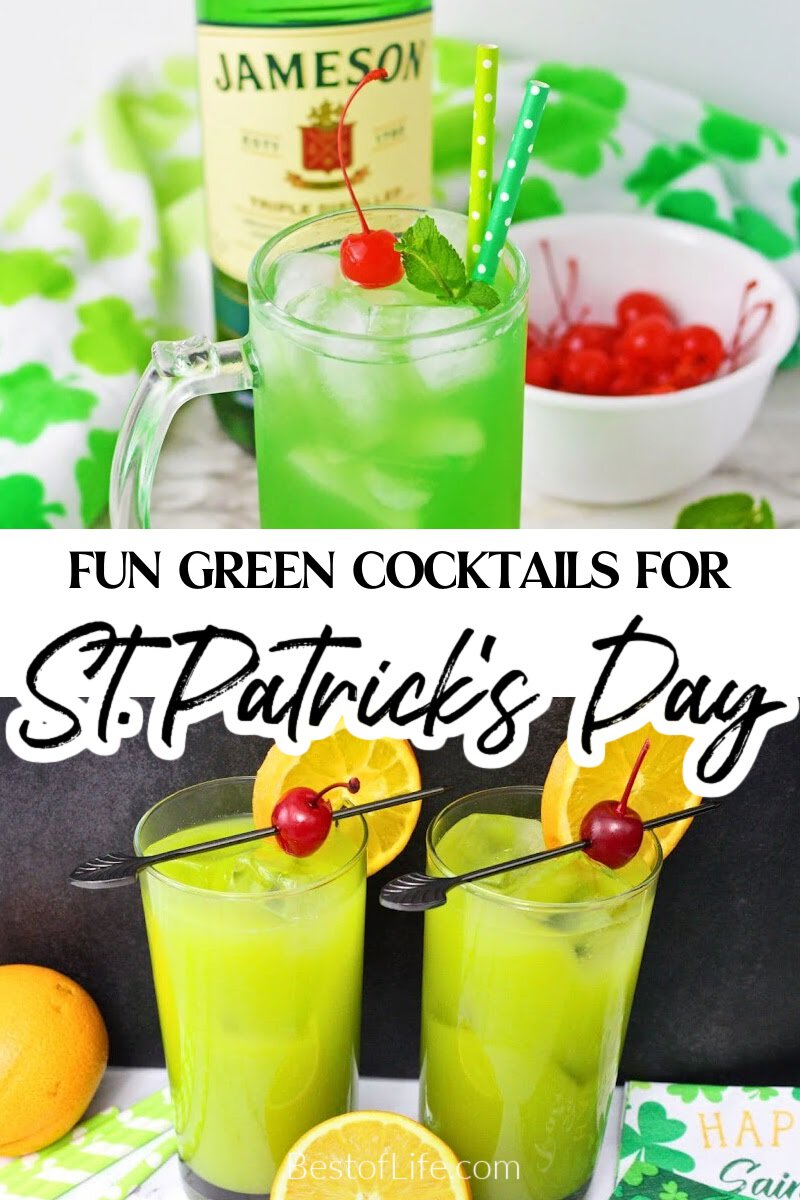 These green cocktails for St. Patrick’s Day will add a green twist to classic cocktails and some unique recipes that fit the green theme. St Patricks Day Cocktails | Irish Cocktails | Green Drinks | St Patricks Day Recipes | Party Food | Party Drink Recipes | Green Drinks for Adults | Green Party Ideas | St Patricks Day Ideas | St Patricks Day Party Ideas via @thebestoflife