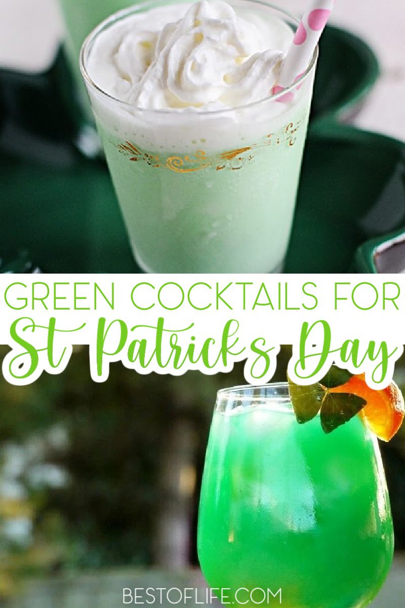 Enjoy these festive green cocktails for St Patricks Day as you celebrate the Irish traditions of the holiday with friends and family. St Patricks Day Cocktails | Irish Cocktails | Green Drinks | St Patricks Day Recipes | Party Food | Party Drink Recipes | Green Drinks for Adults | Green Party Ideas | St Patricks Day Ideas | St Patricks Day Party Ideas #stpatricksday #cocktails