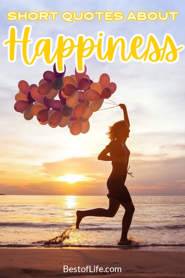 These short quotes about happiness will help give you a more positive outlook. They can brighten your mood and change your whole day! Quotes | Motivating Quotes | Inspirational Quotes | Happy Quotes | Quotes for Tuesdays #quotes #happiness via @thebestoflife