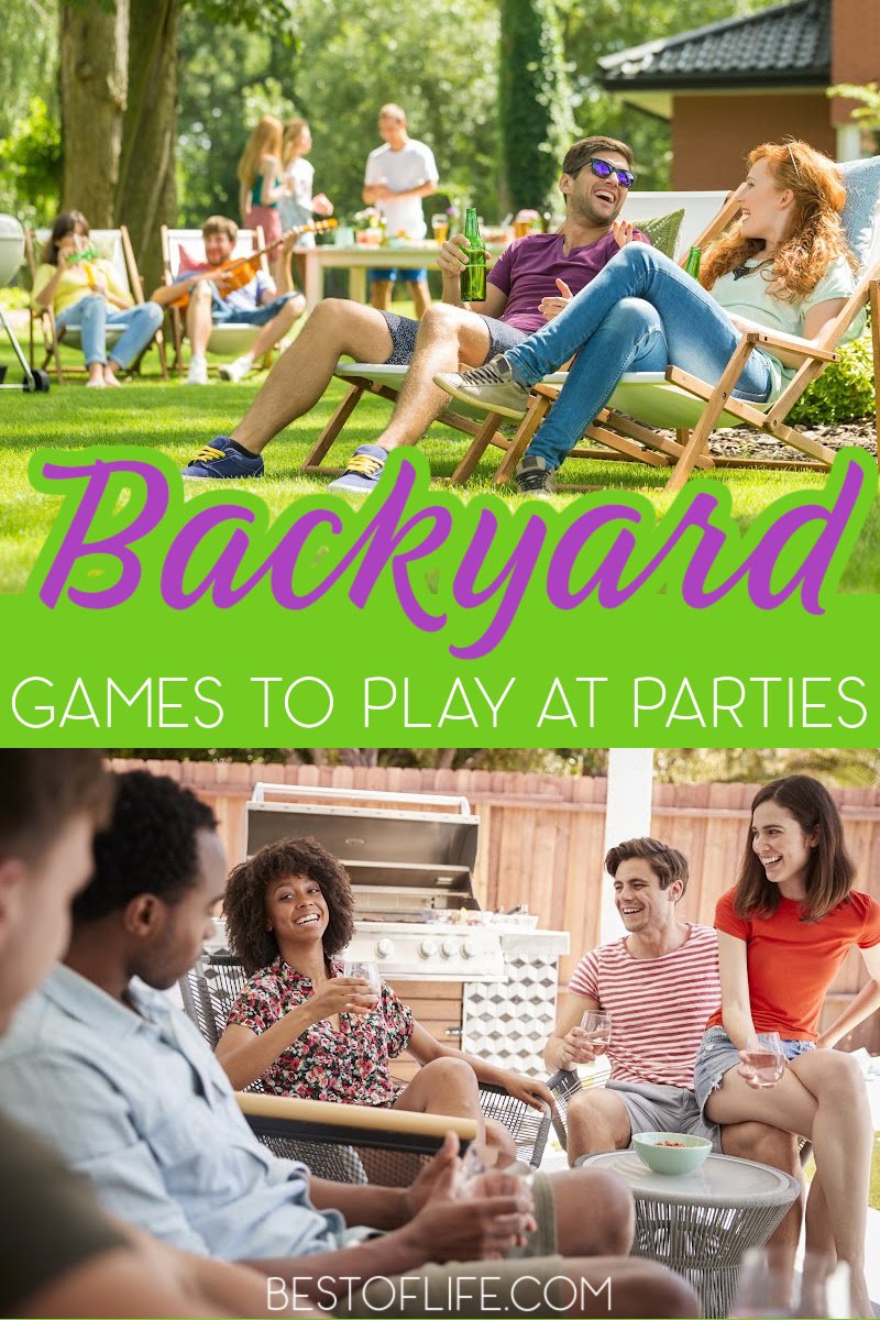Backyard BBQ's go on all year round! Here are ten of the best backyard games to make your party a total blast! Things to do Outside | Outdoor Games | Games to Play Outside | Summer Activities for Parties | Summer Activity Ideas | Summer Party Ideas | Tips for Outdoor Parties #summerparties #backyardgames