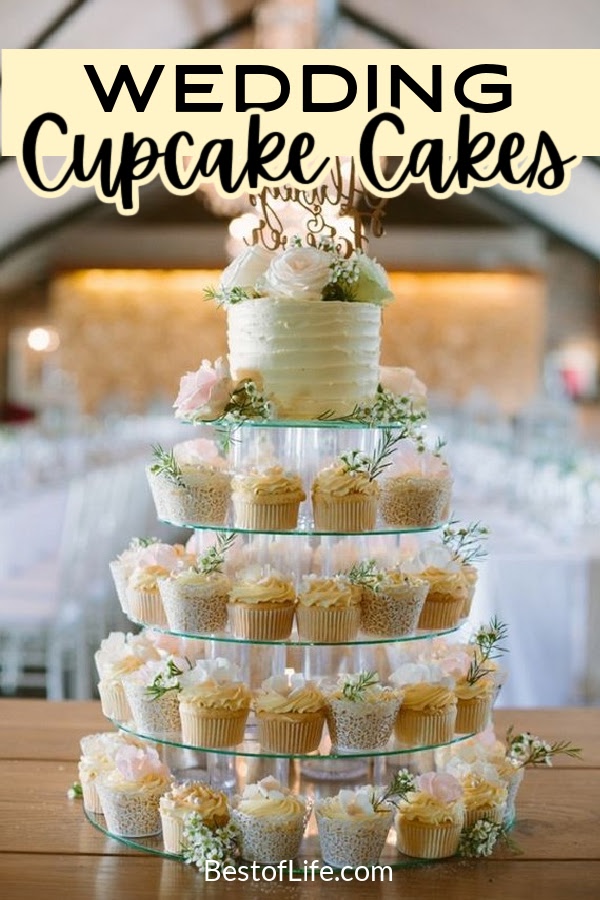Cupcake cakes for a wedding can be as customized as any of the best wedding cakes can be and they are even easier to share with the entire party. Wedding Cake Ideas | Wedding Cake Designs | Cupcake Wedding Cake Rustic | Wedding Cake Inspiration | Simple Wedding Cake | Cupcake Wedding Cake Table | Unique Wedding Cake Ideas | Wedding Cakes #wedding #cupcakecakes #weddingideas via @thebestoflife