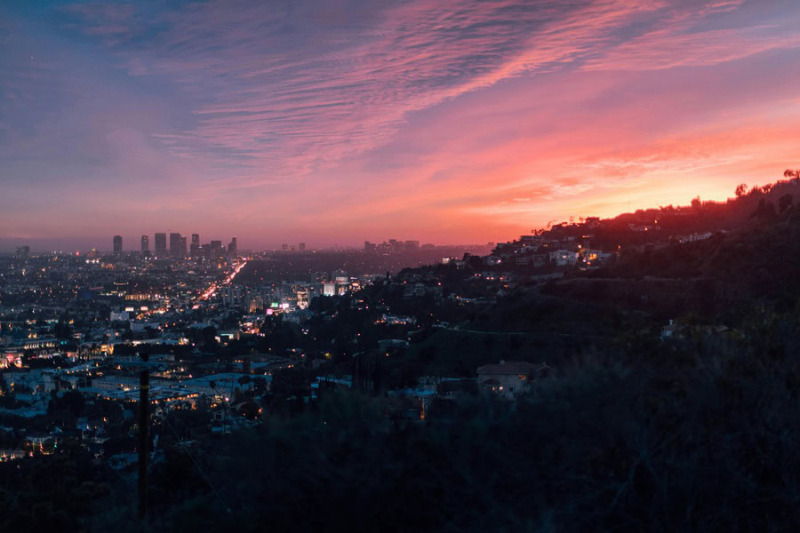 Best Tourist Things to Do in LA View of the Los Angeles Skyline During Sunset