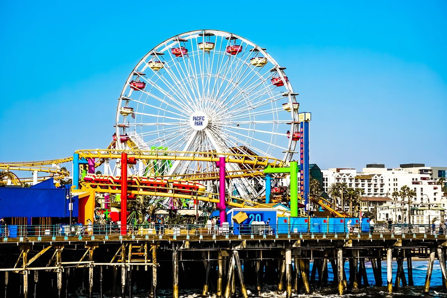 Best Tourist Things to Do in LA View of the Rides on Santa Monica Pier