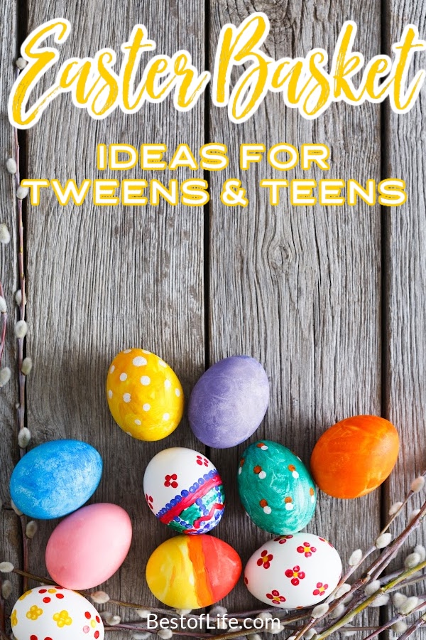 Easter basket ideas for tweens and teens do not have to break the bank, all you need are a few of their favorite treats. Easter Basket Ideas for Boys | Easter Basket Ideas for Girls | Gifts for Easter | DIY Easter Baskets | Easter Things to do for Teens | Things to do with Teens on Easter | Easter Basket Filling Ideas | Things to put in an Easter Basket | Easter Gift Ideas for Teens | Easter Gift Ideas for Tweens #Easter #Easterbaskets via @thebestoflife