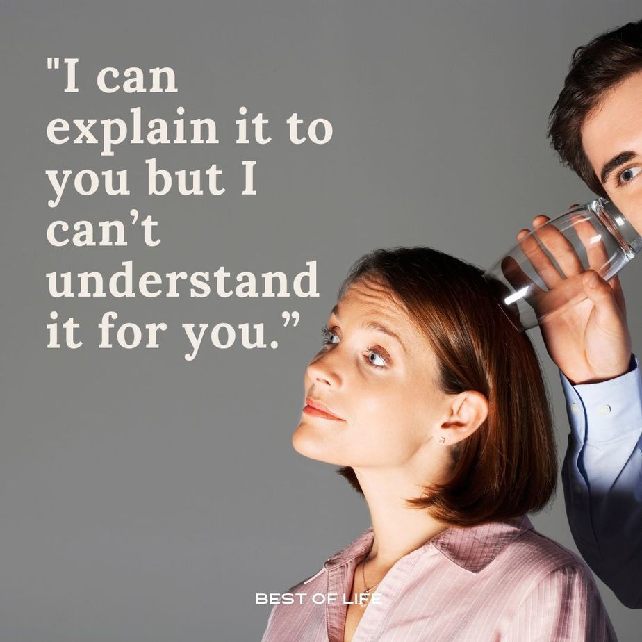 Hilarious Smartass Quotes I can explain it to you but I can’t understand it for you.