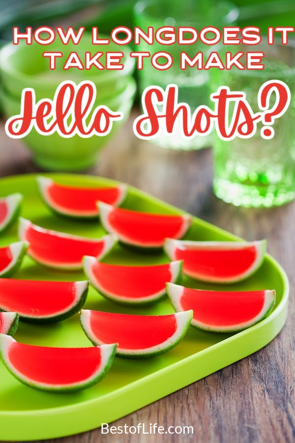 How long does it take jello shots to set? It's important to know the answer to this question when making jello shots for your next party! Tips for Jello Shots | Party Planning Tips | Happy Hour Recipes | Jello with Alcohol Tips | Cocktail Recipes | Party Recipes | Jello Shot Ideas | Adult Jello Recipes #cocktails #shotsrecipes