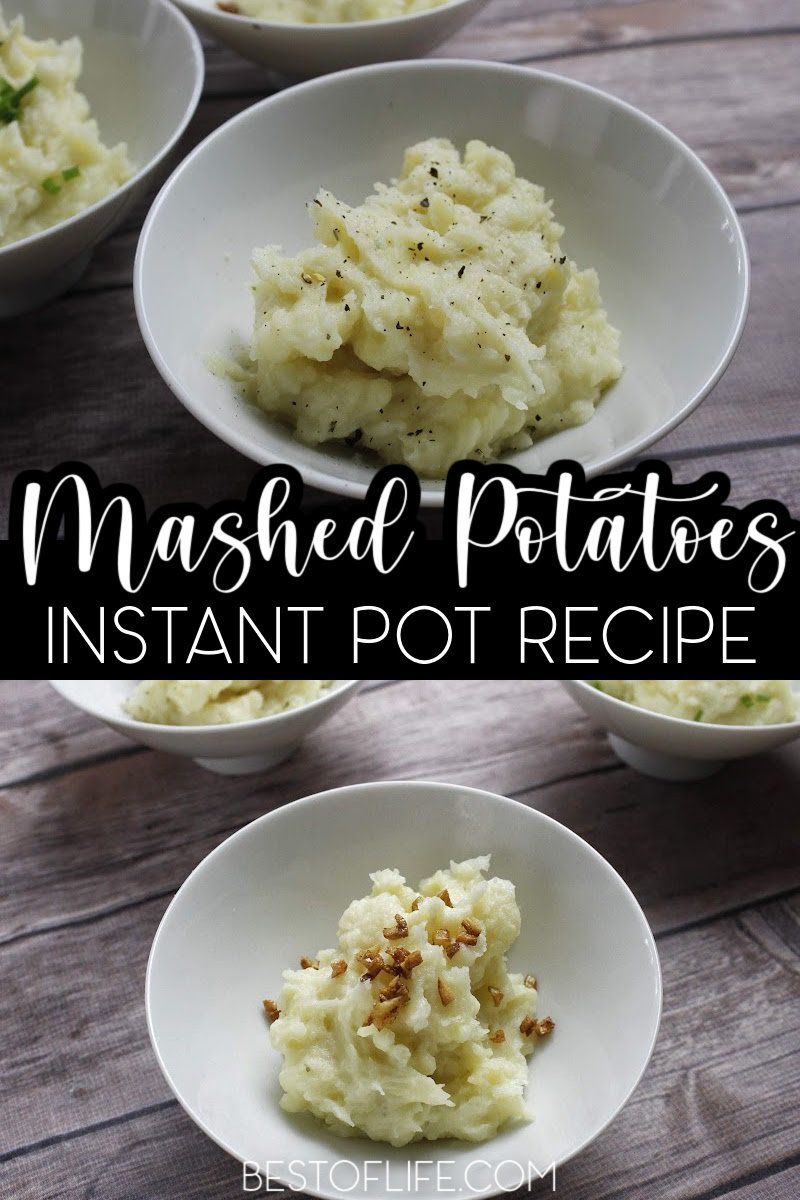 Our easy instant pot mashed potatoes recipe will quickly become a staple recipe in your weekly meal planning! The potatoes come out perfect every time and clean-up is a breeze! Instant Pot Recipes | Side Dish Recipes | Instant Pot Side Dish Recipes | Instant Pot Potatoes Recipe | Mashed Potatoes Recipe | Pressure Cooker Side Dish Recipe | Pressure Cooker Mashed Potatoes #sidedish #instantpotrecipe