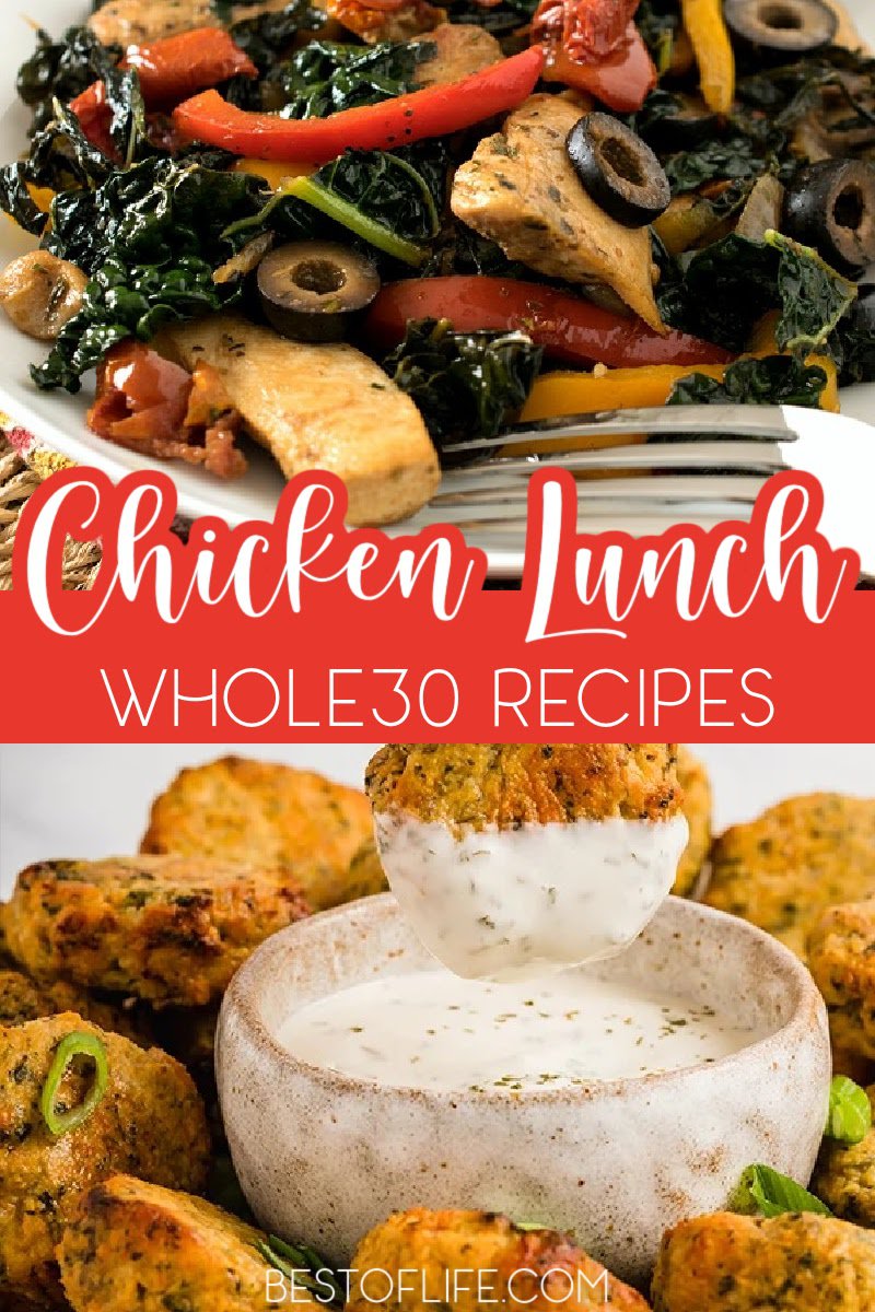 Whole30 chicken recipes are perfect for lunch, easy to make, and will kickstart your 30 days while keeping you on track with your weight loss. Whole30 Chicken Recipes | Whole30 Lunch Recipes | Chicken Recipes for Weight Loss | Weight Loss Recipes | Weight Loss Lunch Recipes | Lunch Recipes with Chicken | Meal Prep Chicken Recipes | Healthy Lunches with Chicken | Healthy Wegiht Loss Recipes | Tips for Whole30 Lunches #whole30recipes #chickenrecipes