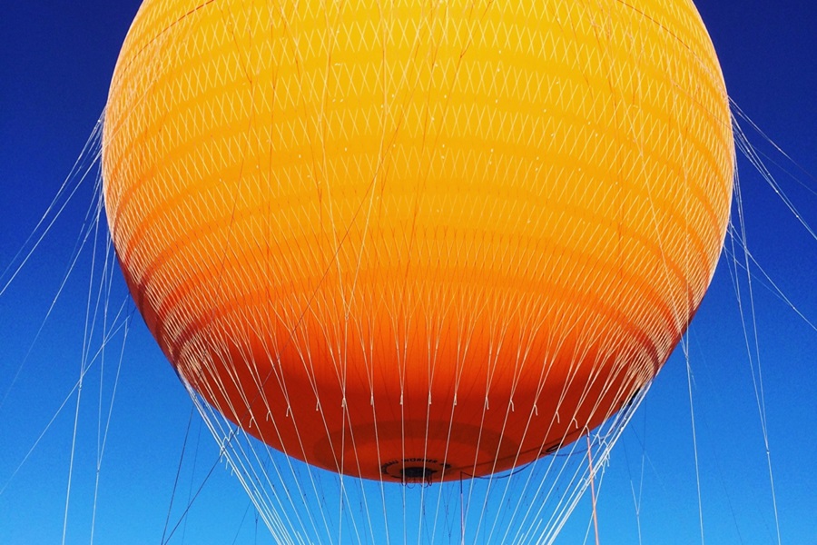 Free Things to Do in Orange County with Kids View of a Giant Orange Balloon at Irvine Great Park