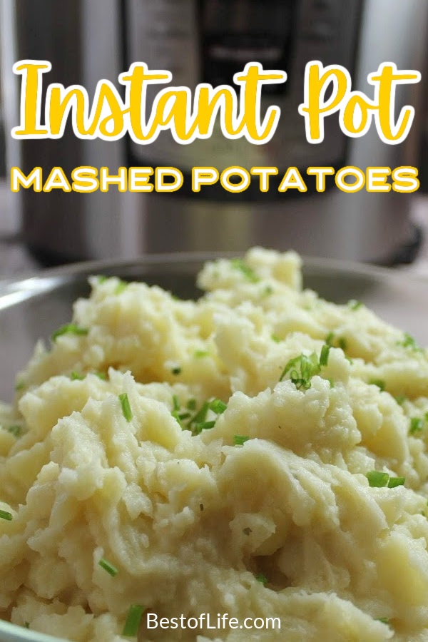 Our easy instant pot mashed potatoes recipe will quickly become a staple recipe in your weekly meal planning! The potatoes come out perfect every time and clean-up is a breeze! Instant Pot Recipes | Side Dish Recipes | Instant Pot Side Dish Recipes | Instant Pot Potatoes Recipe | Mashed Potatoes Recipe | Pressure Cooker Side Dish Recipe | Pressure Cooker Mashed Potatoes #sidedish #instantpotrecipe