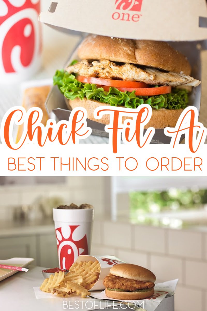 Just what is the best thing to get at Chick fil A? Here are our recommendations for each foodie age group, those who want healthy menu items at Chick fil A, and for those who love their grease. Best Fast Food | Dining Out Tips | Chick fil A Menu | Tips for Chick fil A | Chick fil A Sundays | Fast Food Options | Things to Order Fast Food | Fast Food Chicken Sandwich #chickfila #fastfood