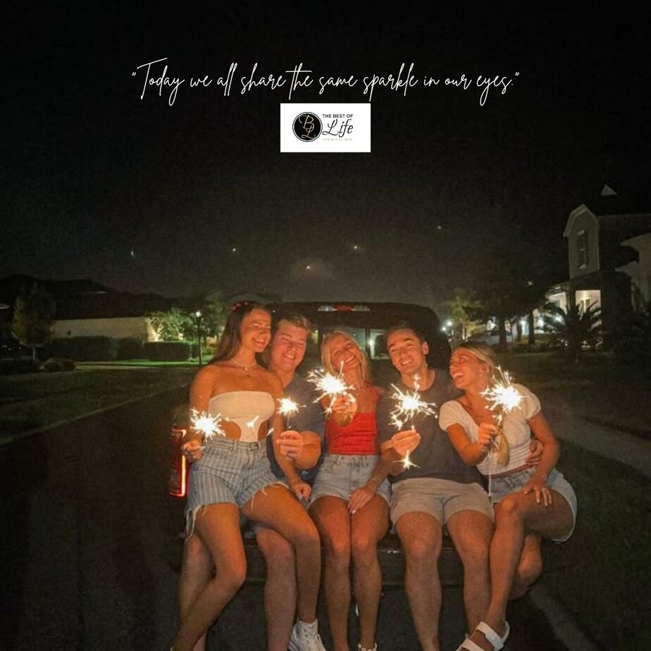 4th of July Instagram Captions “Today we all share the same sparkle in our eyes.”