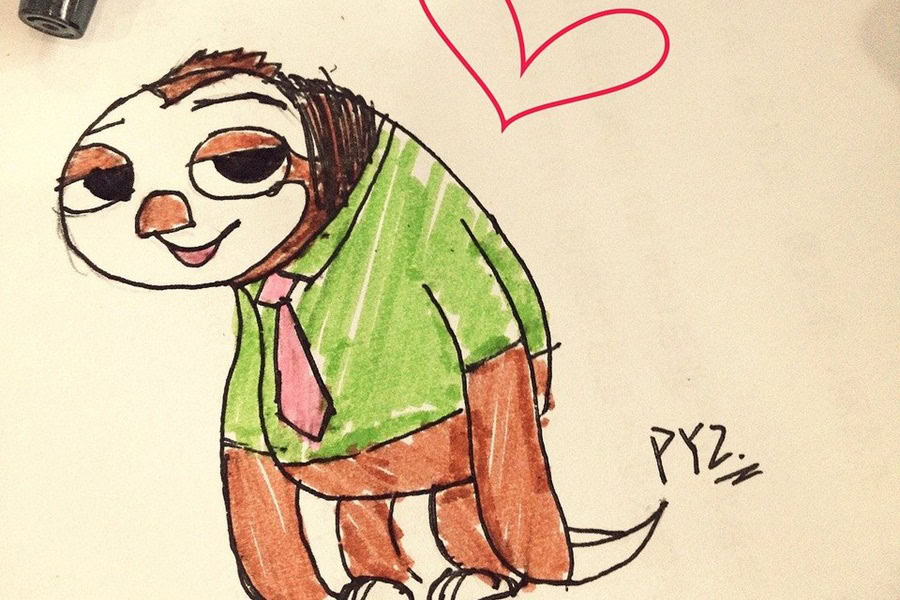 Best Family Road Trip Movies a Drawing of a Sloth From Zootopia