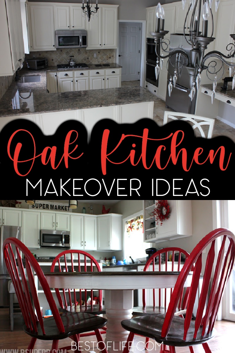 Kitchen remodeling ideas get our creative juices flowing! Use these oak kitchen makeover ideas to take your remodeling project to the next level! Kitchen Backsplash | Kitchen Decor | Kitchen Cabinets | Kitchen Remodel via @thebestoflife