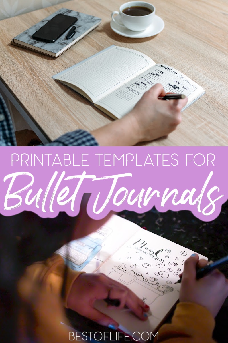 Printable bullet journal templates can help give you the creativity you need to put together the best bullet journal to organize every aspect of your life. Bullet Journal Printables | Free Bullet Journal Printables | BuJo Printables | Bullet Journal Tips | Best Bullet Journal Tips | BuJo Tips | Best BuJo Tips | Printables for Journaling | Daily Planner Ideas | DIY Planner Printables via @thebestoflife