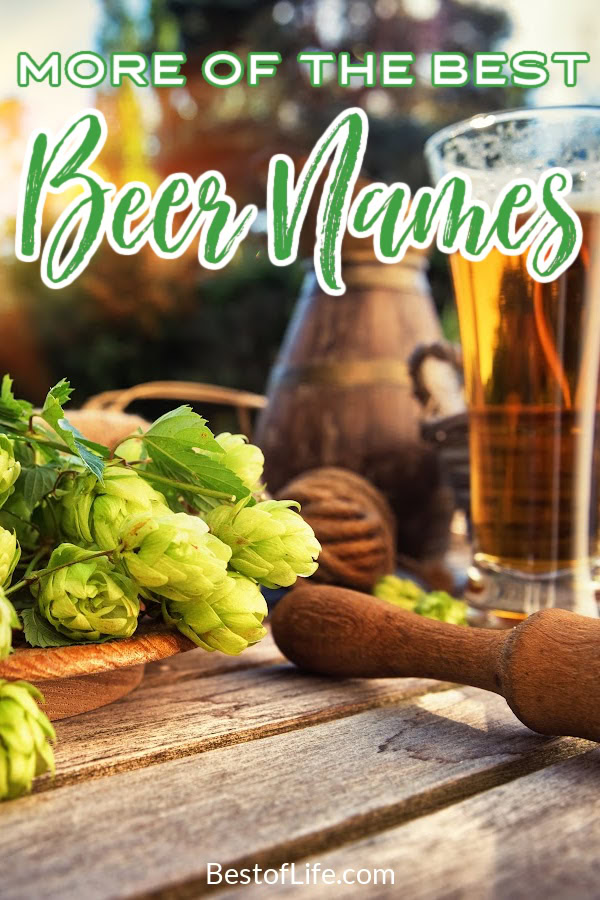 They say it's all in the name, check out more of the best beer names we could round up and decide for yourself if that's true! Best Beer Names | Best Beers | Best Craft Beers | Beers with the Best Names | Names for Alcoholic Drinks | Craft Beer | Things to Know About Craft Beer via @thebestoflife