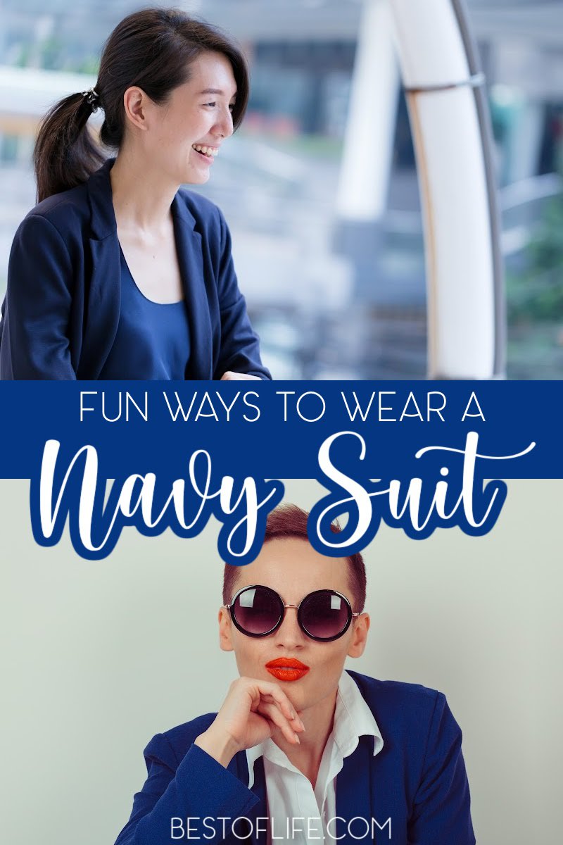 Find the sexiest ways to wear a navy suit that are appropriate for work and different ways appropriate for date night for both men and women. #fashion #fashiontips #navysuit #men #women #mensfashion #womensfashion