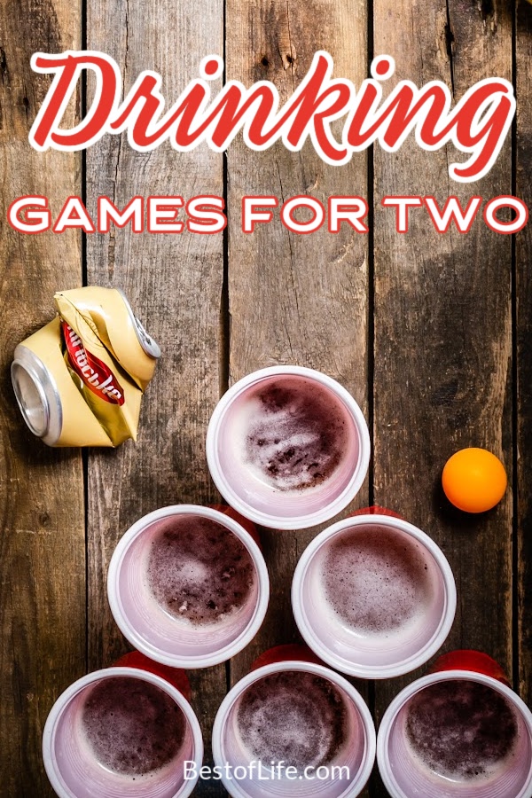 Let fun drinking games for two add laughs to a night of enjoying a glass of wine or shot of liquor with a significant other or friend. Drinking Games | Best Drinking Games | Wine Drinking Games | Drinking Games for Two | Best Drinking Games for Two via @thebestoflife