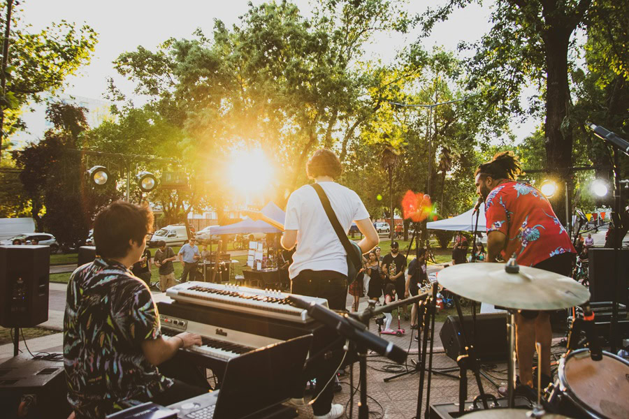 Free Things to do in Orange County View From Behind a Band Playing a Concert in a Park