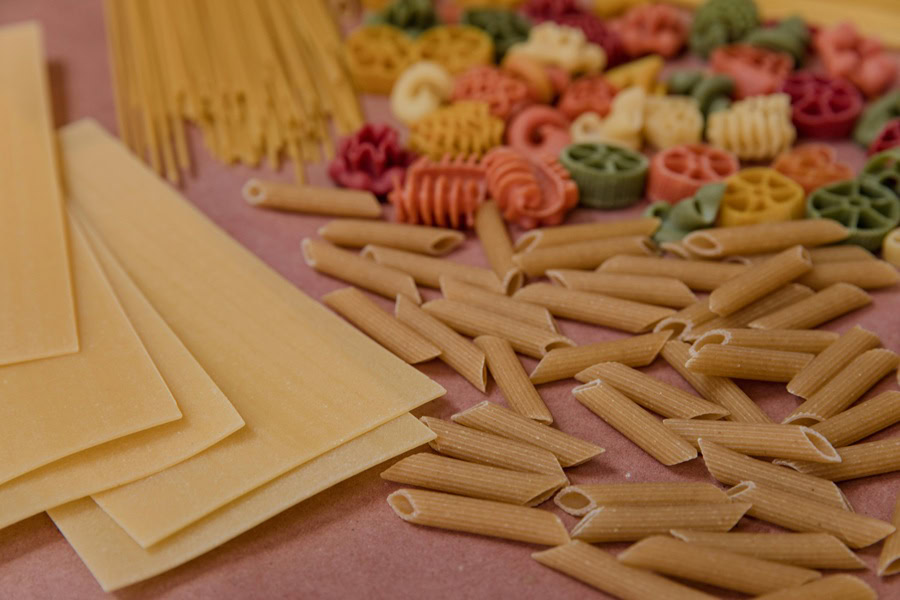Gluten Free Diet Benefits Close Up of Spilled Raw Pasta
