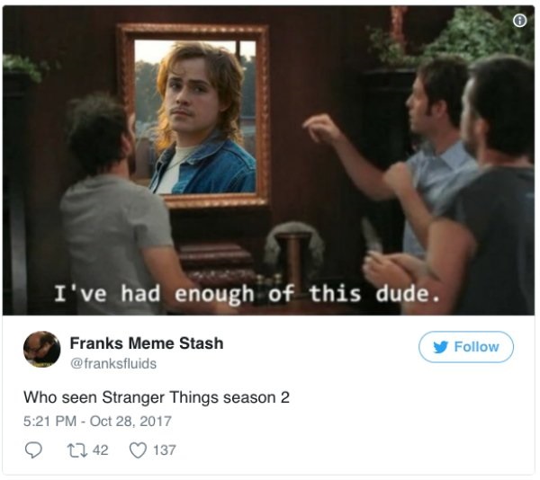 Stranger Things Memes Season 2 Meme of a Tweet 