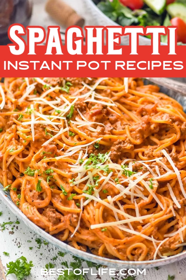 Use Instant Pot spaghetti recipes to help you save a bit of time in the kitchen and prepare a delicious meal everyone will enjoy! Instant Pot Recipes | Spaghetti Recipes | Easy Instant Pot Dinner Recipes | Spaghetti and Meat Balls Recipes | Spaghetti Recipes Without Meat #instantpot #recipes