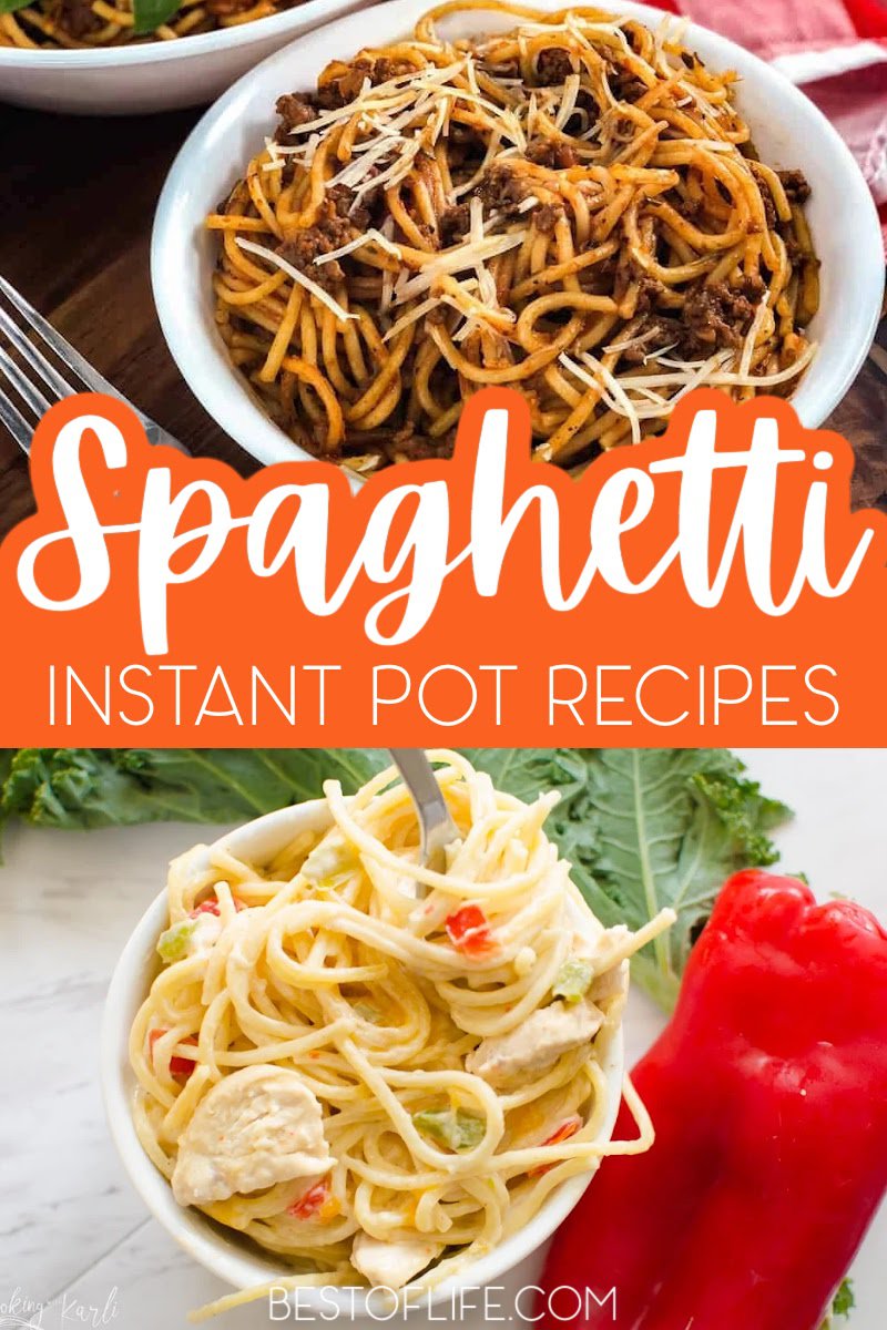 Use Instant Pot spaghetti recipes to help you save a bit of time in the kitchen and prepare a delicious meal everyone will enjoy! Instant Pot Recipes | Spaghetti Recipes | Easy Instant Pot Dinner Recipes | Spaghetti and Meat Balls Recipes | Spaghetti Recipes Without Meat #instantpot #recipes
