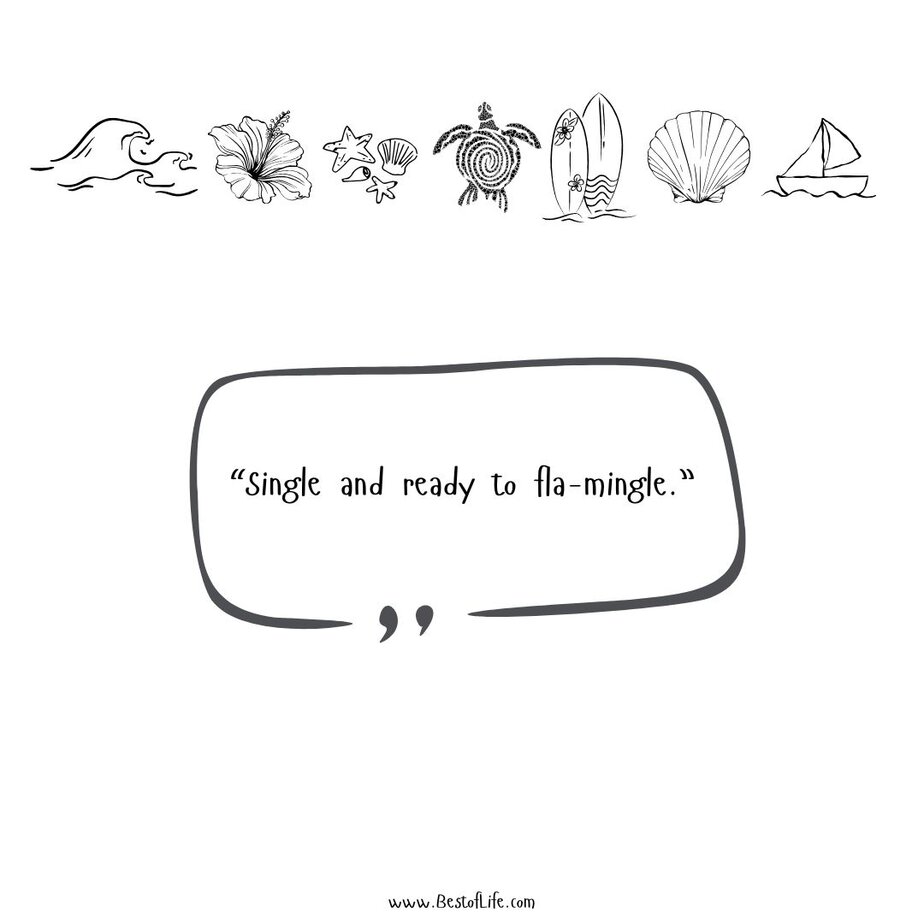 Best Summer Captions for Instagram “Single and ready to fla-mingle.”