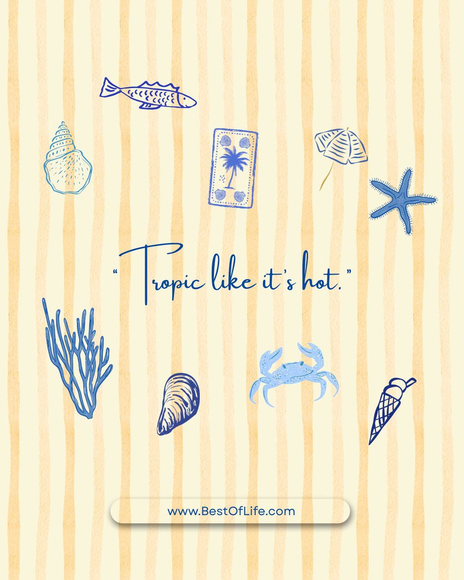 Summer Captions for Instagram &ldquo;Tropic like it&rsquo;s hot.&rdquo;