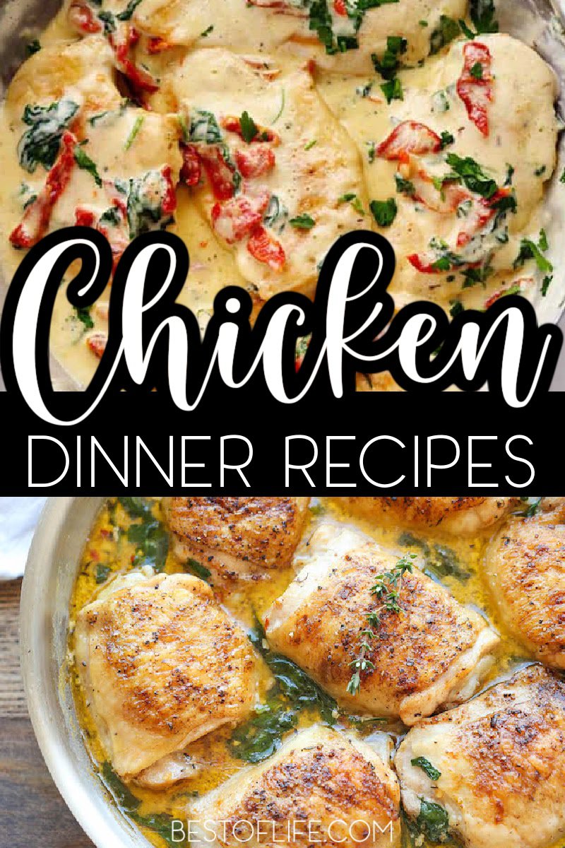 Easy chicken recipes come in many different flavors and sizes and can help make sure there is always a meal for dinner, even when there is no time left in the day. Easy Chicken Recipes | Easy Recipes | Chicken Recipes | Best Chicken Recipes | Best BBQ Chicken | Best Fried Chicken | Healthy Chicken Recipes | Easy Dinner Recipes | Best Dinner Recipes | Family Dinner Recipes | Dinner Recipes for a Crowd | Dinner Party Recipes #dinnerrecipes #chickenrecipes via @thebestoflife