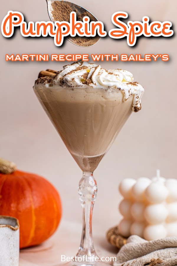 The best pumpkin spice martini with Baileys recipe can get you in the mood for the season as one of the best fall cocktails. Cocktails with Pumpkin Spice | Pumpkin Spice Cocktails | Fall Party Recipes | Fall Cocktail Recipes | Halloween Party Cocktails | Cocktails for Halloween | Halloween Cocktails | Halloween Party Drinks | Drinks for Fall | Fall Drink Recipes #pumpkinspice #martini via @thebestoflife