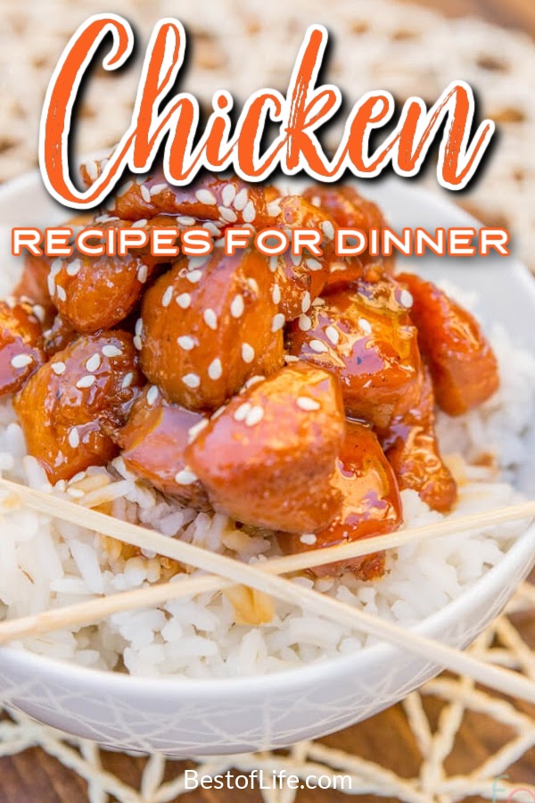 Easy chicken recipes come in many different flavors and sizes and can help make sure there is always a meal for dinner, even when there is no time left in the day. Easy Chicken Recipes | Easy Recipes | Chicken Recipes | Best Chicken Recipes | Best BBQ Chicken | Best Fried Chicken | Healthy Chicken Recipes | Easy Dinner Recipes | Best Dinner Recipes | Family Dinner Recipes | Dinner Recipes for a Crowd | Dinner Party Recipes #dinnerrecipes #chickenrecipes