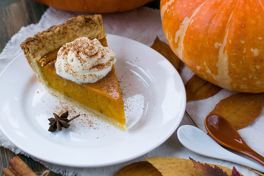 Fall Quotes for Pumpkin Spice Season a Single Slice of Pumpkin Pie on a Plate Next to a Pumpkin