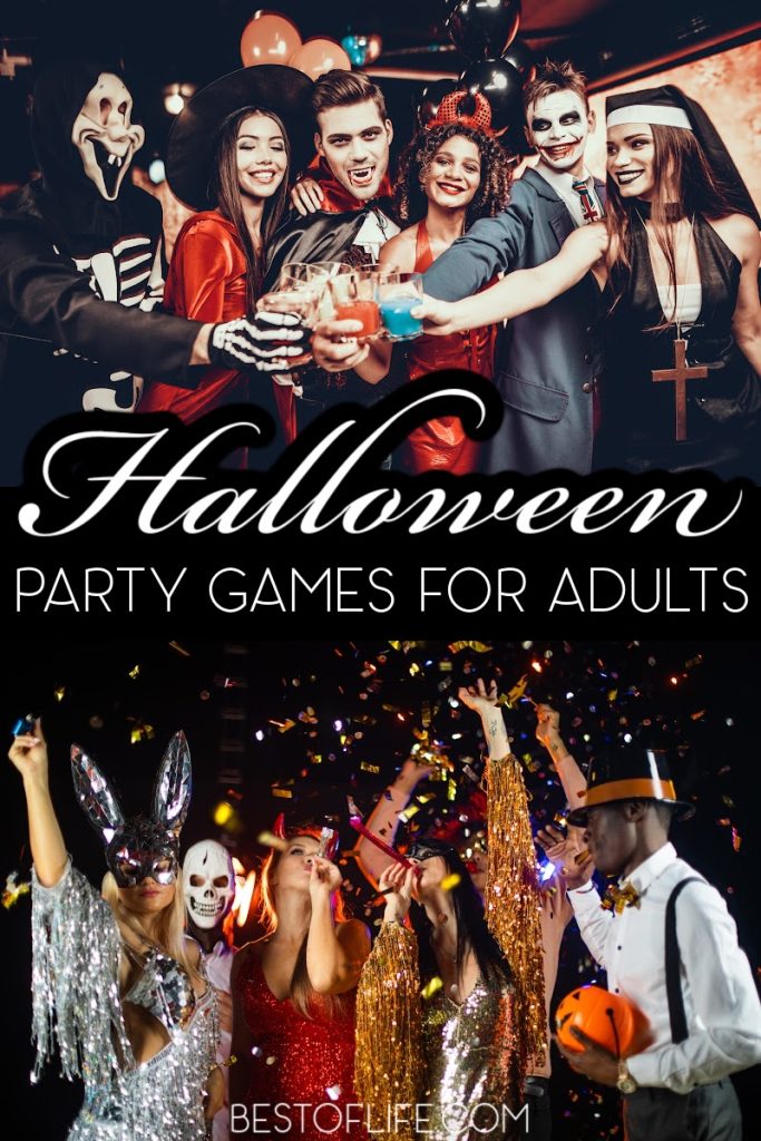The best Adult Halloween games are also the best Halloween party activities that will fill our time between Halloween treats and jello shots. Halloween Ideas | Halloween Party Ideas | Halloween Party Games | Games for Halloween Parties | Spooky Games for Halloween Night | Things to do on Halloween | Tips for Halloween Parties #Halloweenparty #partygames