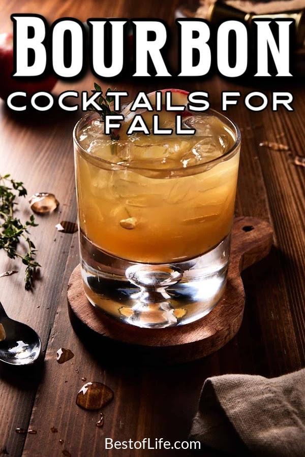 Chilly fall days mean it is time to cozy up with some of the best bourbon cocktails for fall! The good news? They are delicious all year round! Fall Recipes | Cocktail Recipes for Fall | Bourbon Cocktail Recipes | Warming Cocktail Recipes | Recipes for Fall Parties | Cocktails for Parties | Drink Recipes for a Crowd #bourbonrecipes #fallcocktails via @thebestoflife