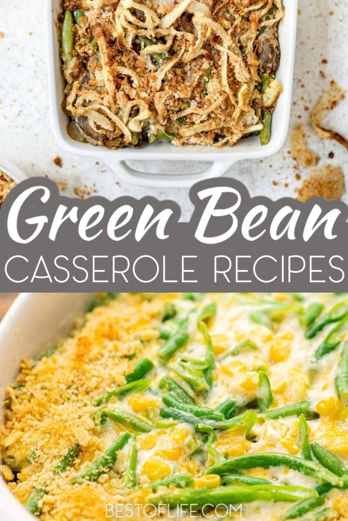 Green bean casserole recipes are a staple side dish when entertaining, especially during the holidays! Try one of these easy green bean recipes. Green Bean Casserole Recipes with Bacon | Casserole Recipes with Cheese | Easy Holiday Recipes | Holiday Side Dishes | Green Bean Side Dishes | Thanksgiving Side Dishes | Easter Side Dishes | Christmas Side Dishes Vegetable Recipes | Side Dish Recipes #sidedishes #casseroles