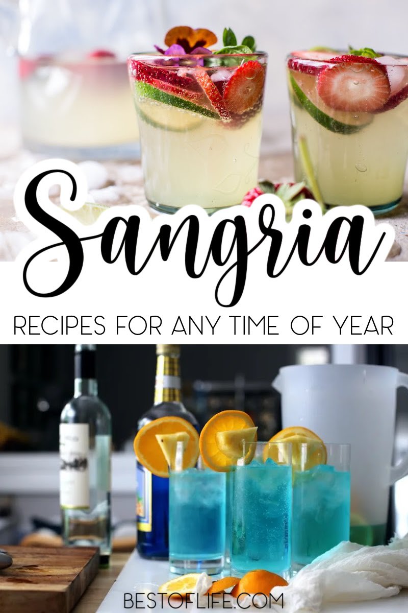 Having the perfect sangria recipes on hand for summer parties and gatherings will keep everyone refreshed as they sip on this well-loved wine-based drink. Best Sangria Recipe | Easy Sangria Recipe | Happy Hour Recipes | Drink Recipes with Wine | Wine Recipes | Drinks for Adults | Drinks for Parties | Drink Recipes for a Crowd | Summer Sangria Recipes | Fall Sangria Recipes | Cocktails with Wine #sangriarecipes #drinkrecipes via @thebestoflife