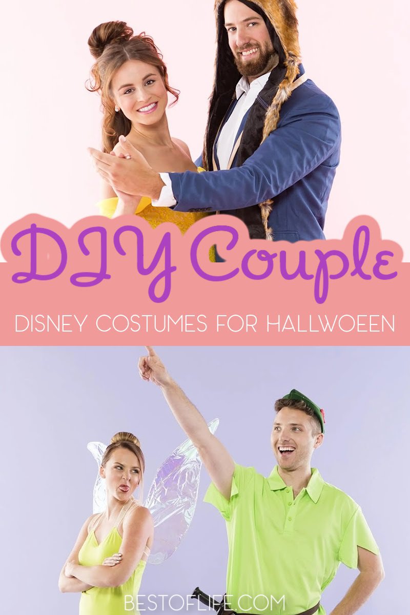 Your options are vast if you decide to make some DIY couple Halloween costume ideas for Disney fans. Show off your Disney side on Main Street or at home! DIY Costumes | DIY Costumes for Couples | Couple Costumes | Disney Couple Costumes | Disney Halloween Ideas | Halloween Costumes for Adults #Halloween #DIY via @thebestoflife