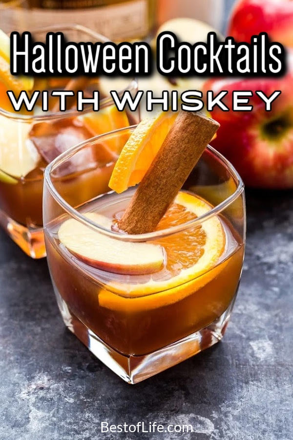 Make these Halloween cocktails with whiskey at your Halloween party or as you wait to hand out candy for a happy Halloween. Halloween Party Cocktails | Halloween Drink Recipes | Whiskey Recipes | Bloody Whiskey Cocktails | Whiskey Party Recipes | Halloween Cocktails | Halloween Cocktail Recipes | Drink Recipes for Adults | Spooky Drinks for Adults | Halloween Recipes with Alcohol #halloweendrinks #whiskeycocktails via @thebestoflife